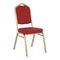 HILTON Καρέκλα Μέταλλο Βαφή Light Gold, Ύφασμα Κόκκινο 44x55x93 ZWW ΕΜ513,5