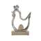Decorative Metal/ Wooden Chicken Silver/ Natural 18x5x29cm Inart 1-70-985-0002