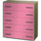 Παιδική Συρταριέρα Σε Χρώμα Δρυς Ροζ 80x90x45cm