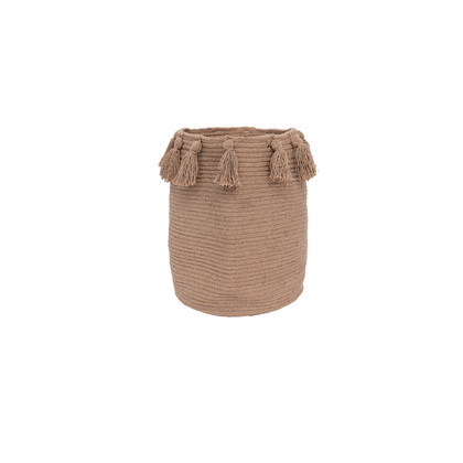 Decorative Basket With Handles 30x40 Palamaiki Home Décor Collection Fabian Sand 100% Cotton
