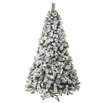 Snowy Green Christmas Tree with Metallic Support 240cm Alaska 155287