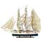 Wooden Traditional Boat 150x23x124(h)cm White-Blue 31122