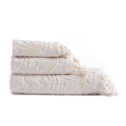 Face Towel 50x90 NEF-NEF Premium Collection Glendal Ecru 100% Cotton