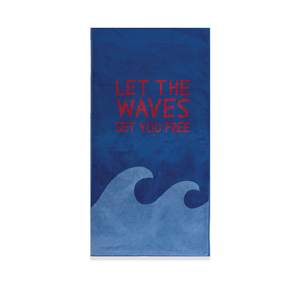 Beach Towel 80x160cm Cotton NEF-NEF Set you Free/ Blue 035753