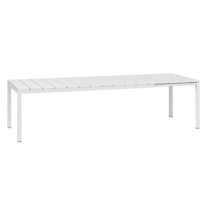 Τραπέζι Επεκτεινόμενο Rio 210 Πολυπροπυλένιο Αλουμίνιο/ Λευκό 210(+70)x100x76​​cm
