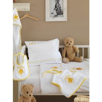 Set Of Sheets 130x180 Palamaiki Baby Team Collection Official Licensed AEK Baby