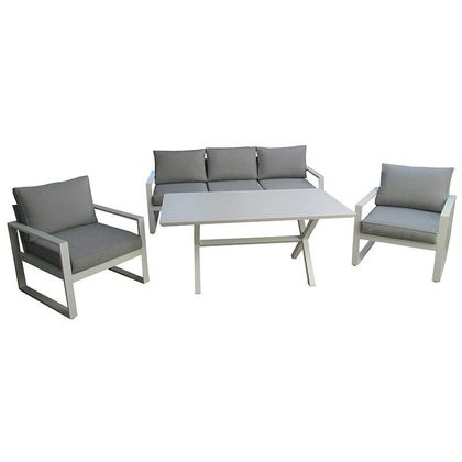 Three Seater Sofa Garden Set Aluminum 4pcs. Bliumi Jennifer 5221G