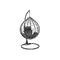 Κούνια Κρεμαστή Wicker 203cm με Βάση Bliumi 5180G Γκρι/ Μαύρο