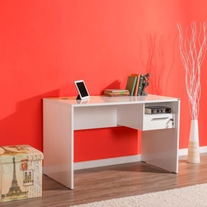 Γραφείο με Συρτάρι που Κλειδώνει 120x60x75cm White Fidelio Concept