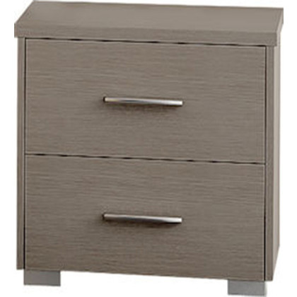 Bedside Table with Two Drawers 50x48x34cm Sarris Bross SB7 Smoke