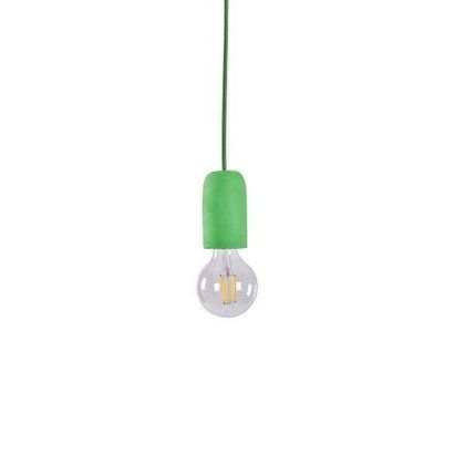 Φωτιστικό Οροφής Τσιμεντένιο Πράσινο 5x5x150cm Λαμπτήρα Ε27 Homelighting Iris 77-3574