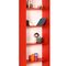 Bookcase 58x23x170cm Red Fidelio Max