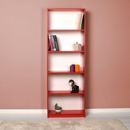 Bookcase 58x23x170cm Red Fidelio Max