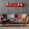 Wall-mountable Shelf 120x20x25cm Red Fidelio Option