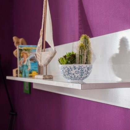 Wall-mountable Shelf 120x20x25cm White Fidelio Option