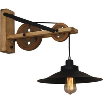 Metal/Wood Roof Lamp Homelighting Melcor 77-3184