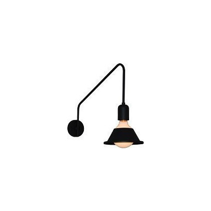 Φωτιστικό Τοίχου Μεταλλικό Μαύρο 15x44,5x16,6cm Λαμπτήρα Ε27 Homelighting Mala 77-3967
