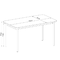 Table 140x75x80cm 41112-BS