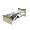 Wooden Single Bed for mattress 90x200 Alfa Set Frodo L