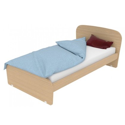 Wooden Single Bed for mattress 90x200 Alfa Set Tatoo