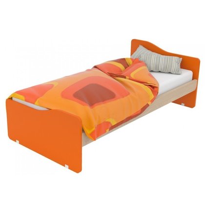 Wooden Single Bed for mattress 90x200 Alfa Set Tetra 