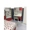 Kids Bedroom Set in Red & White 6pcs Sarrisbros Wave