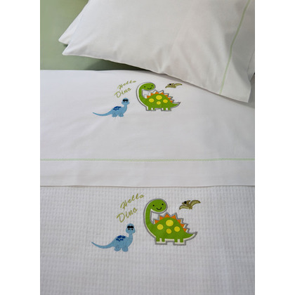 Babys Bed Sheets Set 120x160cm Homeline 899 Dino