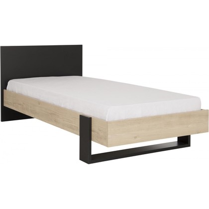 Duplex Bed 100x200cm Black/Natural - Wooden beds 