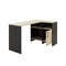 Liverpool corner desk black and wood 136x88cm 