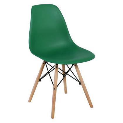 Σετ Καρέκλες 4 τμχ Ξύλο/ Πολυπροπυλένιο Πράσινο 46x52x82cm Art ΕΜ123,4W