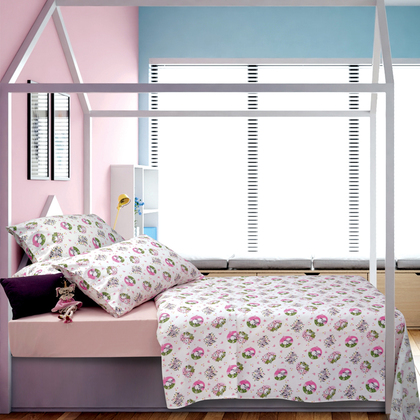Kid's Bed Sheets 3pcs. Set 160x240cm SB Home Junior Collection​ Elvin/ Pink