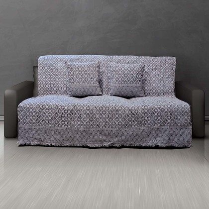 Two Seater Sofa Throw 180x240cm SB Home Livingroom Collection Toulouse/ Silver​