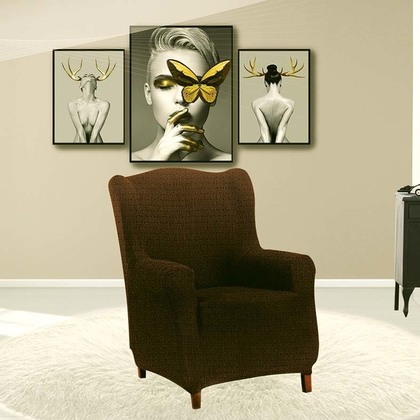 Armchair's Elastic Cover 70-90cm SB Home Livingroom Collection Sabrina/ Brown