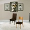 Chair's Seat Elastic Cover 2pcs. Set SB Home Livingroom Collection Sabrina/ Brown