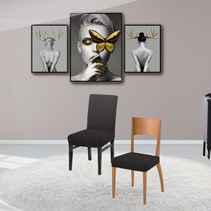 Chair's Elastic Cover 2pcs. Set SB Home Livingroom Collection Sabrina/ Grey