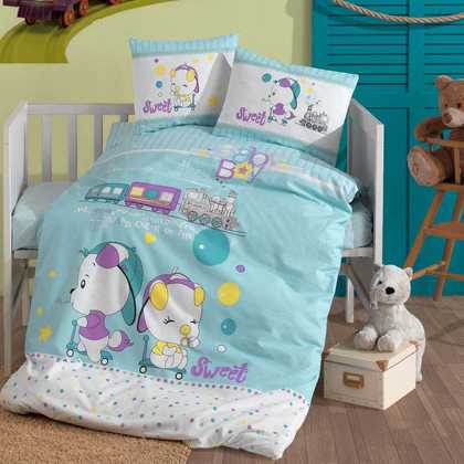 Baby's Bed Sheets 3pcs. Set 110x150cm SB Home Baby Line Sweet Baby Boy