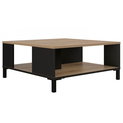 Trust coffee table 81x81cm Helvezia Oak / Black