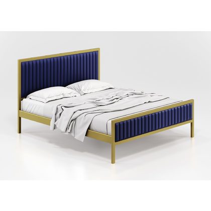 Μεταλλικό Κρεβάτι με Ύφασμα Υπέρδιπλο 160x200cm Kouppas Queen Bed Με Επιλογή Χρώματος