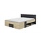 Swivel Κρεβάτι διπλό με αποθηκευτικούς χώρους 180x204εκ. ( για στρώμα 160x200εκ. ) Natural Chestnut/Black