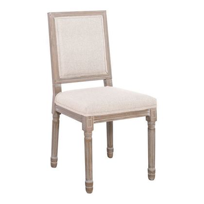Decape Chair Wood/ Fabric Ecru 51x55x100cm ZWW Jameson Square