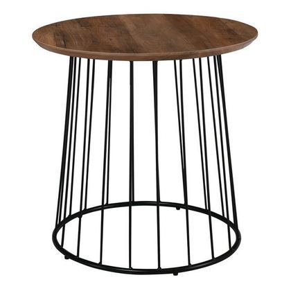 Round Coffee Table Metal/ Wood D.50x50cm ZWW Mikel