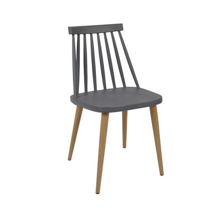 Σετ 4τμχ. Καρέκλα Μεταλλική Φυσικό/ PP Ανθρακί 43x48x77cm ZWW Lavida  ΕΜ139,4