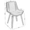 Καρέκλα Καρυδί/ PU Μαύρο 52x53x80cm ZWW Numan Ε7511,1 