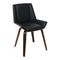 Καρέκλα Καρυδί/ PU Μαύρο 52x53x80cm ZWW Numan Ε7511,1 