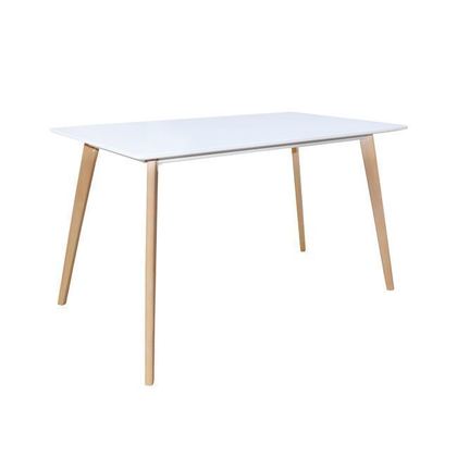 Table 120x70 H.75cm Beech Natural/ White MDF ZWW Martin