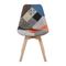 Chair Wood/ Fabric Patchwork 49x57x82cm ZWW Martin