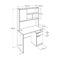 Office Table with Closet and Bookracks 105x56x170cm Sonoma/ High Gloss White Fidelio Plus