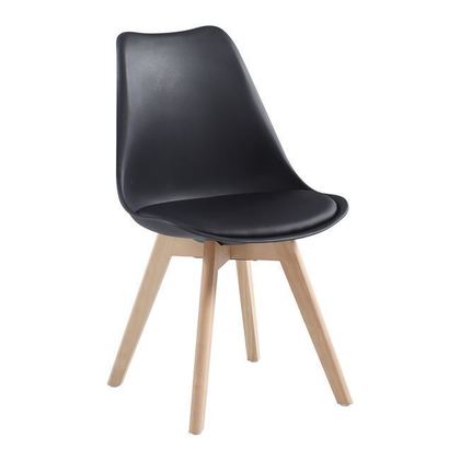Chair PP Black (Metal cross) / not assembled cushion 48x56x82cm ΖWW Martin