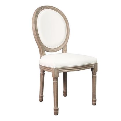 Σετ 2 τμχ. Καρέκλα Decape/PU Άσπρο 49x55x95cm ZWW Jameson  Ε752,1P