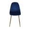 Chair Gold Metal/ Blue Velure 45x54x85cm ZWW Celina